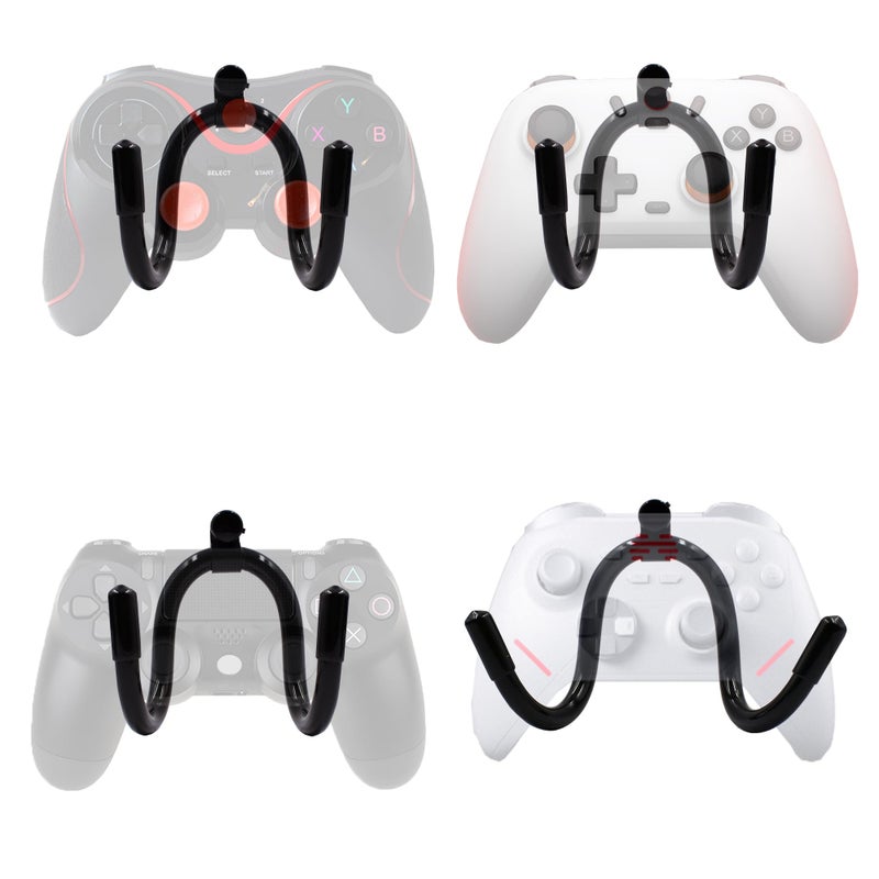 YYST Universal Game Controller Organizer Wall Rack Wall Mount Wall Clip Wall Hanger Compatible With Xbox One PS4 Switch Pro Game controller 4/PK - NO GAME CONTROLLER - No Falling - Image 1